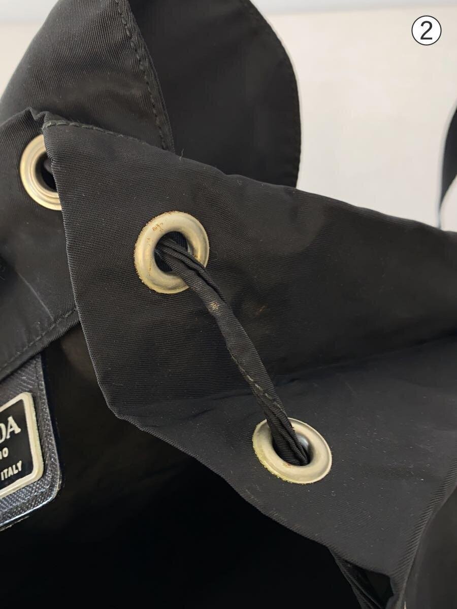PRADA Triangle Logo Drawstring Backpack BLK - image 7