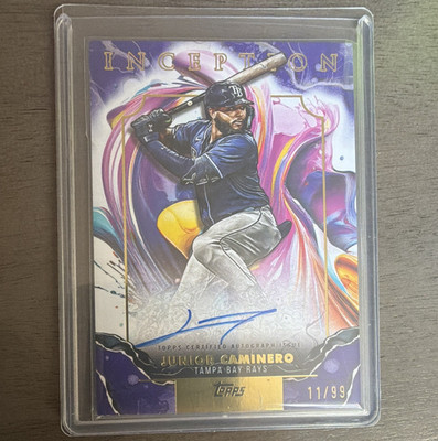 Topps Inception 2025 Junior Caminero Rays Rookie & Emerging Stars Auto #11/99
