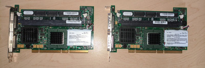 Lot of 2 LSI Logic PCBX518-B1 MegaRaid 2 Channel SCSI U320 RAID Controller