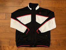 Nike Air Jordan Jacket Men 2XL Black Red White Colorblock Full Zip Jumpman Heavy