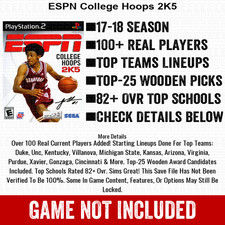 ESPN College Hoops 2K5 PS2 Playstation Roster Season Player Update Memory Card