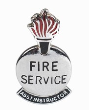 World War Two Home Front Fire Service Assistant Instructor Enamel Lapel Badge
