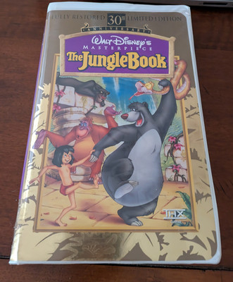 Disney The Jungle Book Masterpiece Collection Clamshell VHS Animated Movie Tape