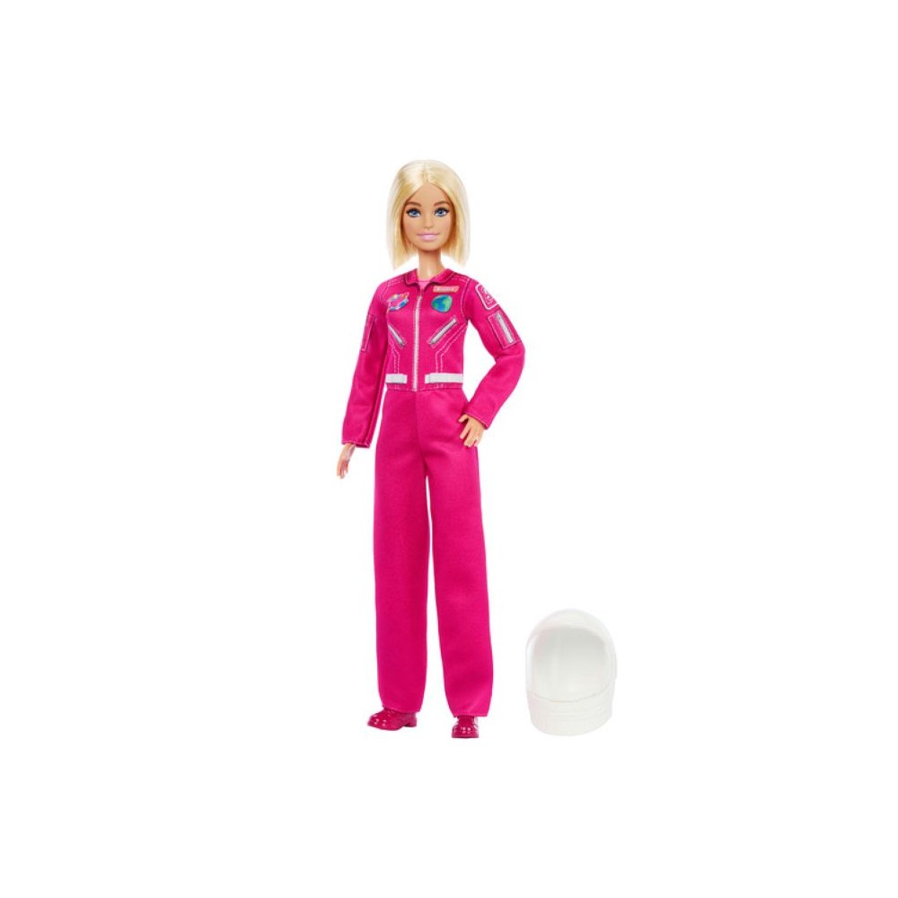 Poupée Barbie astronaute rose Mattel JKF77 avec combinaison spatiale amovible dès 3 ans