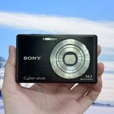 SONY Cyber Shot DSC-W550 Digital Camera 4.0x Optical Zoom Black Tested English