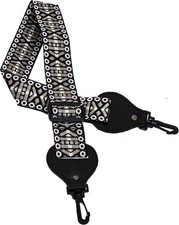 Adjustable Length Woven Banjo Strap with No-Scratch Hook Pewter GS7-GT