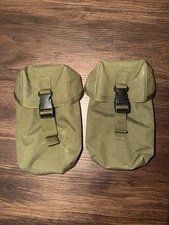 Lot Of 2 Blackhawk Industries Canteen Utility Belt Pouch OD Green