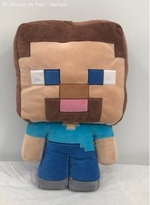 Mojang Minecraft Steve Peluche Peluche Almohada Juguete Etiquetas 2017 Coleccionista 16"