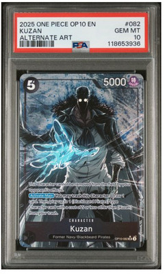 2025 ワンピースカード KUZAN OP10-082 特別アート PSA10 2025 One Piece OP10-082 Royal Blood Kuzan Alternate Art - PSA 10