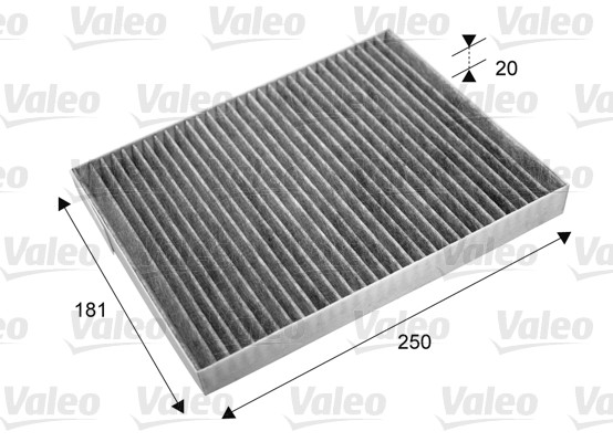 Fits VALEO VAL715667 Filter, cabin air VAL715667 Cabin filter with activated ca