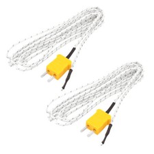 1M 2-Wire K Type Thermocouple Temperature Measuring Probe Sensor 2 Pcs