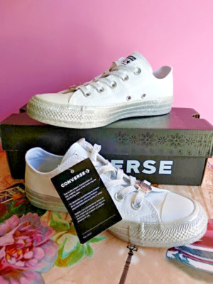 Converse Miley Cyrus Weiß Glanz Größe 35 Damen Limited Edition Exklusiv