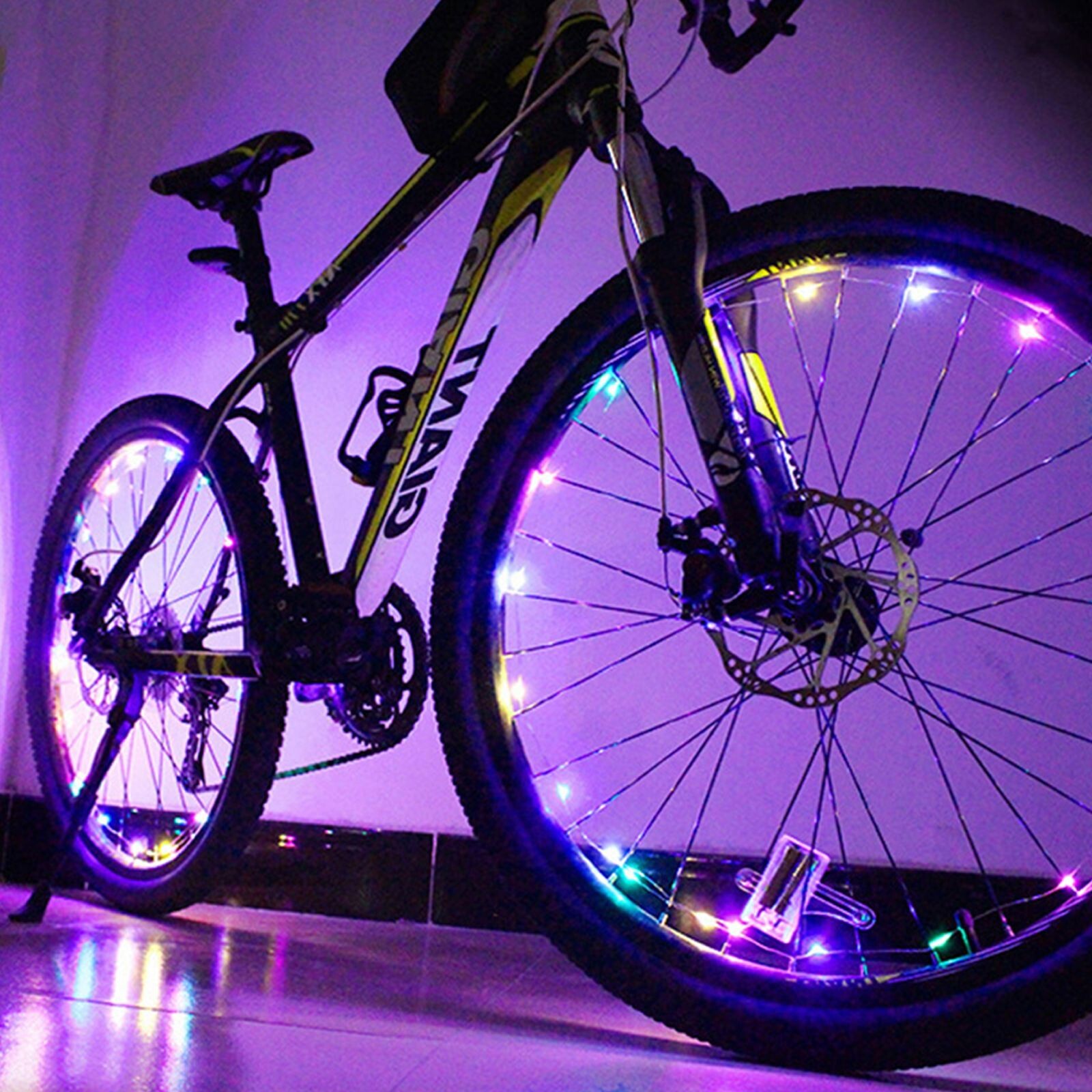 Ride in the Spotlight with Waterproof LED Bike Wheel Lights (2 Tire