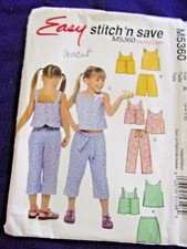 UNCUT MCCALLS #M5360 GIRLS SZ 3-4-5 SUMMER WEAR WARDROBE SEWING PATTERN