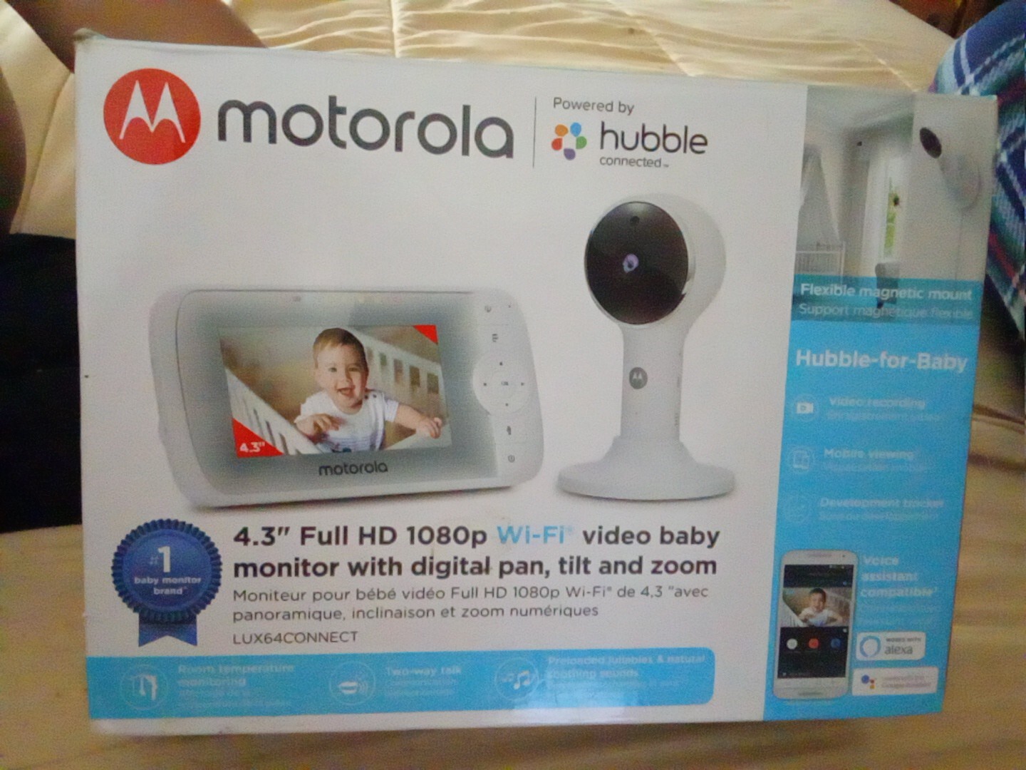 Baby Monitor Motorola Hubble 4.3-Inch HD Color Screen Video-image