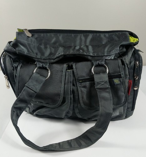 Fisher Price Fastfinder Gray Deluxe Diaper Bag Insulated Pocket & Changing Pad - 第 1/15 張圖片