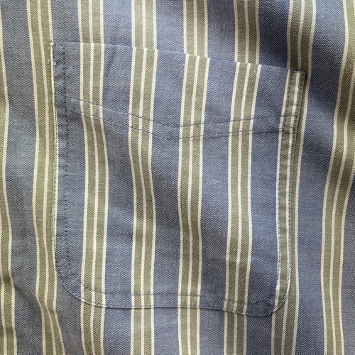 Camisa LL Bean para hombre L azul claro con botones a rayas manga corta informal con botones - Imagen 2 de 11