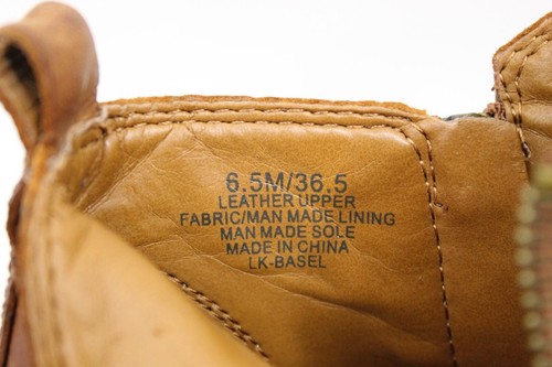 Botín Lucky Brand Basel para mujer mediano de cuero marrón con cremallera lateral talla 6,5 M - Imagen 5 de 6