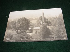 VINTAGE POSTCARD SAINTBURY VILLAGE CHURCH GLOUCESTERSHIRE BY ANTONA  RP
