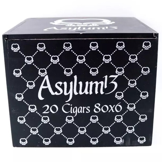 Asylum 13 80 x 6 Empty Wood Cigar Box 7" x 6.75" x 5.5"