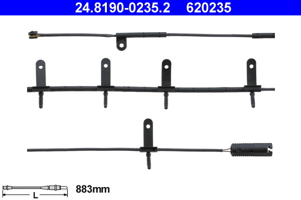 ATE 24.8190-0235.2 Warning Contact, brake pad wear for MINI