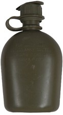 US Military 1 Quart Canteen OD Green Hard Plastic 1QT ALICE Cap Army Field Gear