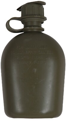 US Military 1 Quart Canteen Hard Plastic OD Green 1QT ALICE Cap