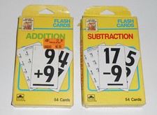 Vintage 1989 Golden Step Ahead Math Flash Cards Add Subtract School Children
