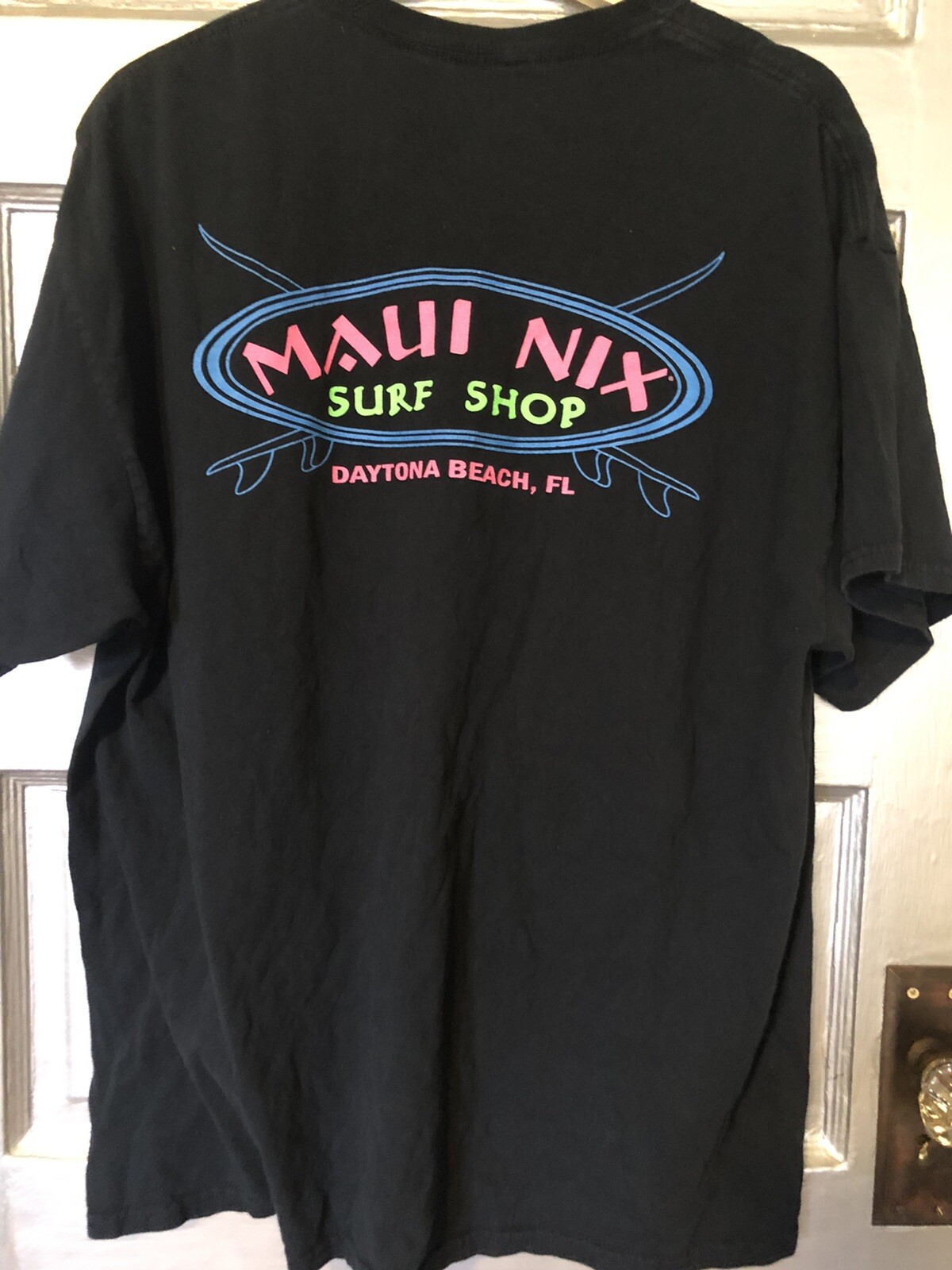 Maui Nix Surf Shop Logo Graphic Tee Shirt Pullover Si… Gem