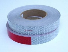 Oralite V92 DOT C2 - 1" x 30' or 150' Rolls - 6/6 Pattern Red/White & White