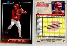 Drew Mendoza 2020 Bowman Heritage Chrome Prospects 92CP-DM Nationals