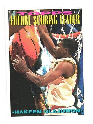 1993-94 Topps NBA Basketball Houston Rockets Hakeem Olajuwon Scoring Leader