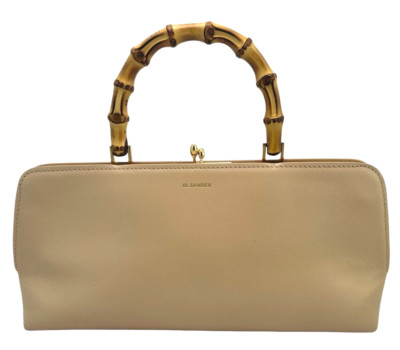 トートバッグ Jil Sander Goji Frame Square Bamboo Tote Bag Light Green JSP Jil Sander Small Goji Bamboo Bag | Yellow | FARFETCH