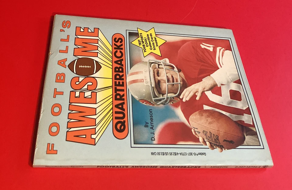 JOE MONTANA San Francisco 49ers Football Awesome Quarterbacks Book 1991 Vtg 90's Foto 4 de 4