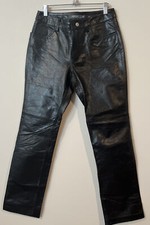 NWT Vintage GAP Black Bootcut Leather Lined 2000 Y2K Pants Women  s size 6
