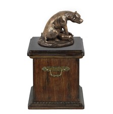 Staffordshire Bull Terrier, Staffy II - urn for the ashes of a dog, urn with a s