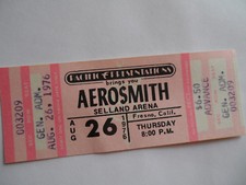 AEROSMITH Original 1976 __UNUSED__CONCERT TICKET   Fresno, CA__EX