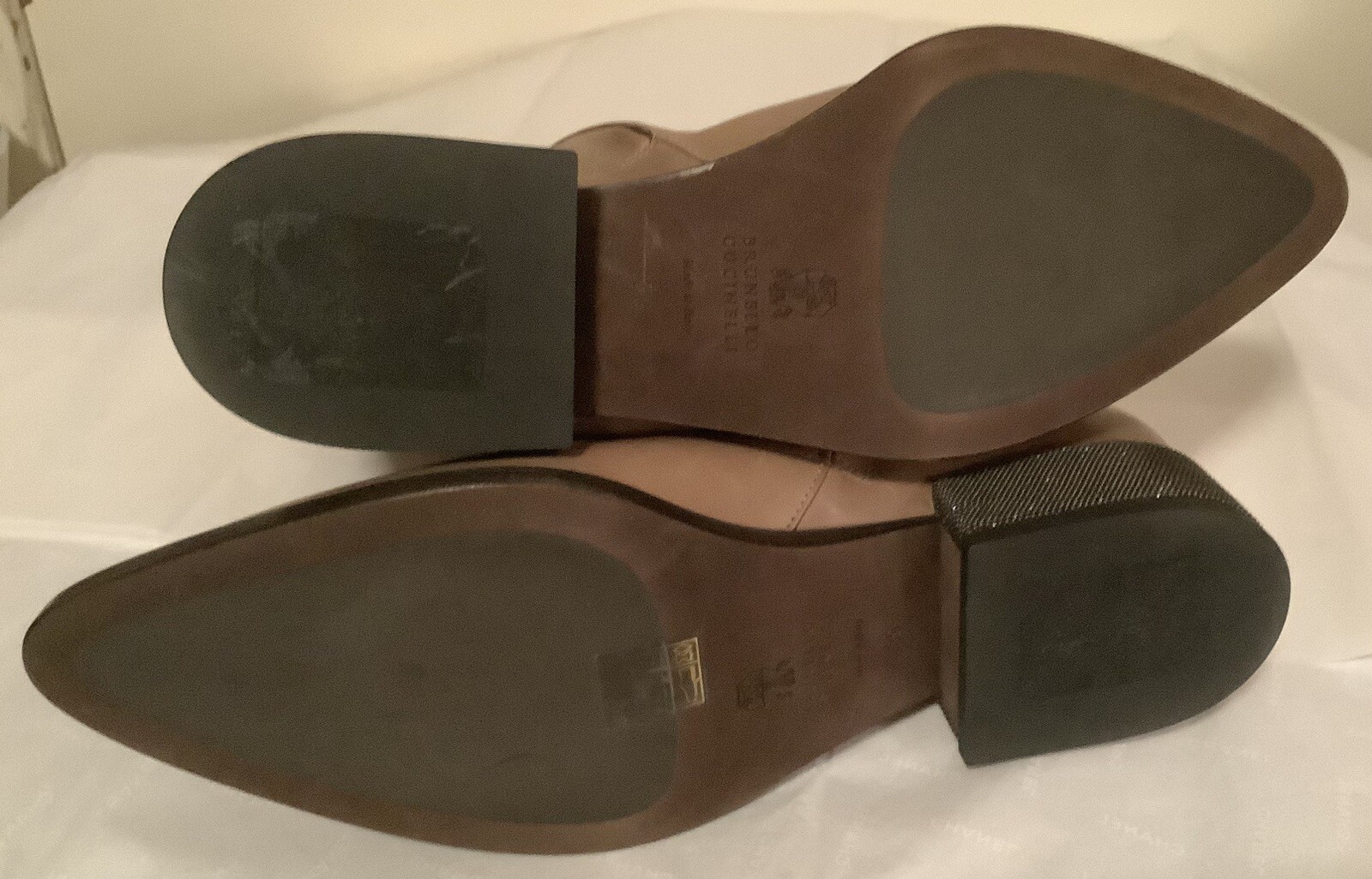Brunello Cucinelli  New without box women's booties Size 39 Leather Beige image 9