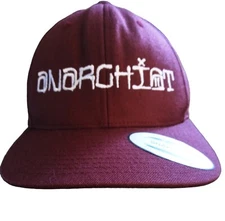 The Classics by Yupoong Maroon Anarchist Snapback Hat Good Condition Clean