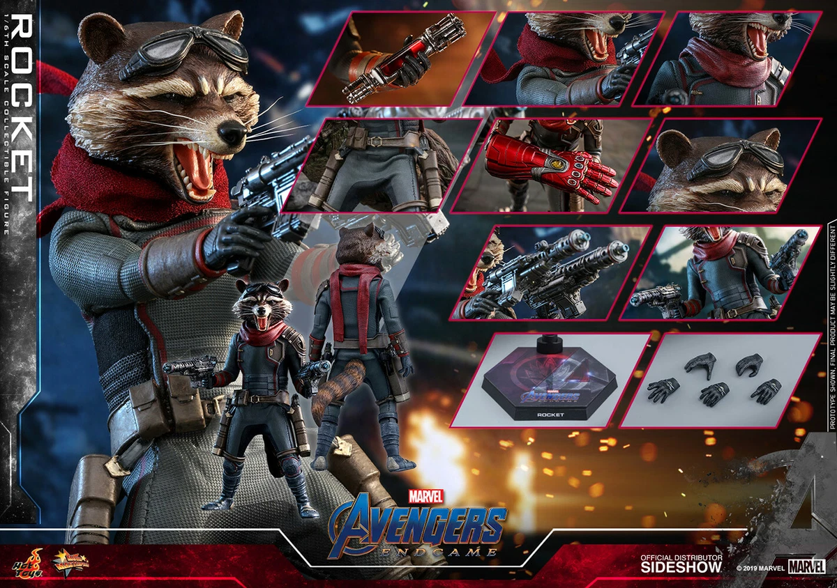 CLEARANCE SALE! HOT TOYS 1/6 AVENGERS: ENDGAME MMS548 ROCKET (16CM