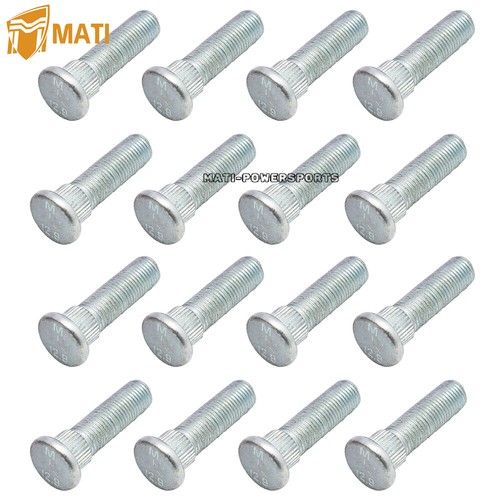 16 Front Rear Wheel Stud Bolts for Polaris Ranger 400 500 570 700 800 900 EV ETX - Picture 2 of 9