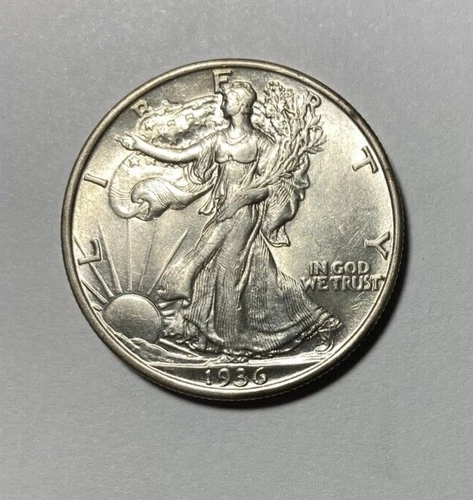 1936 Walking Liberty Half Dollar Brilliant AU++