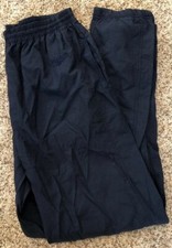 Vintage 80s Reebok Windbreaker Exercise Pants Taiwan Made Size Medium Navy Blue
