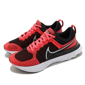 nike epic react fk 2 black & bright crimson