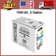 Shell Rotella T4 Triple Protection 15W-40 Diesel Motor Oil, 3 Gallon