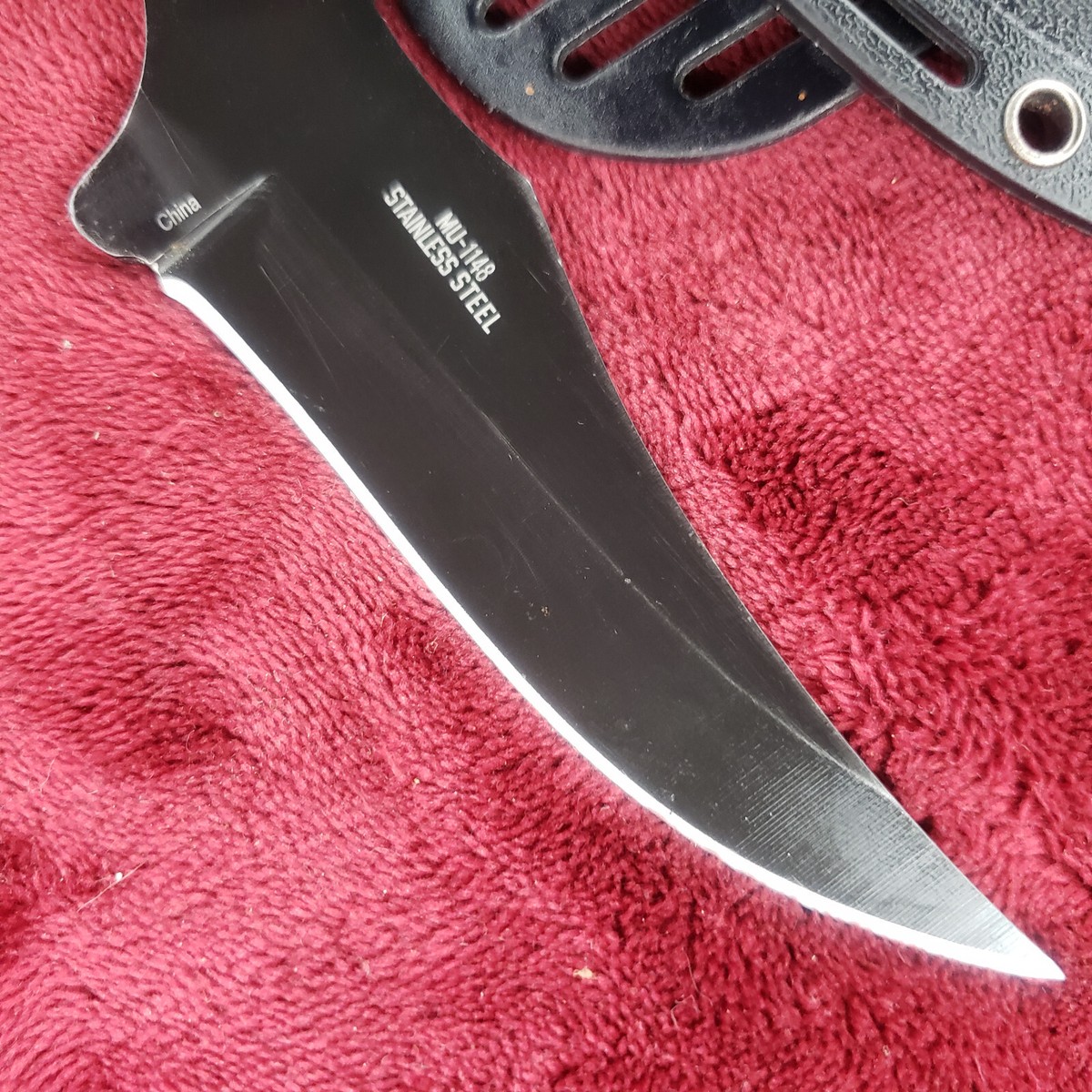 Master USA MU-1148 Fixed Blade Knife, Stainless Steel w/ Black