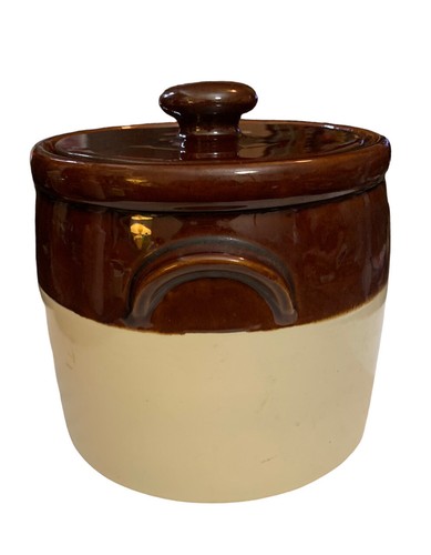McCoy 1420L Brown Drip Cookie Jar W/Lid USA - Picture 4 of 9