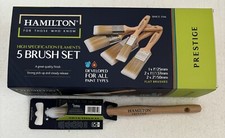 Hamilton Prestige Synthetic Paint Brush Set 5pc plus 15mm Synthetic Sash Brush
