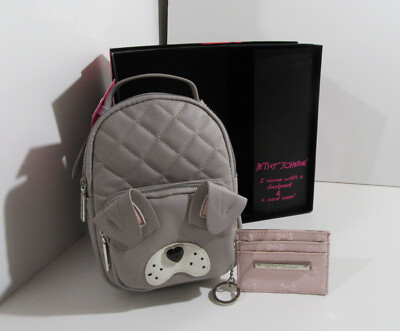 Betsey Johnson Small Backpack & walldt Betsey Johnson Christmas Pups Dogs Kitsch Mini Nylon  main image 2