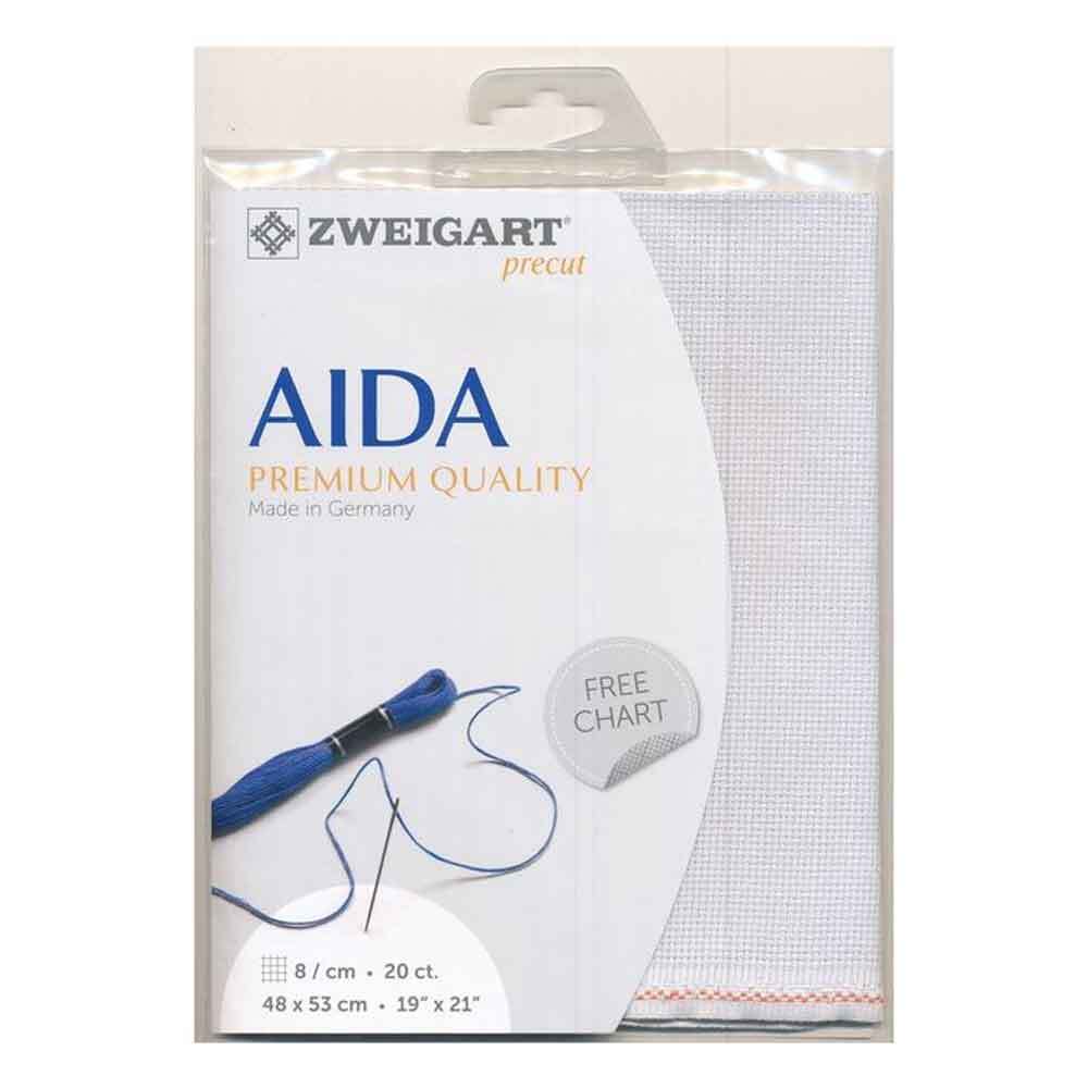 AIDA Zweigart Precute 20 ct. Extra Fein-Aida 3326 color 786 light ash grey, fabr